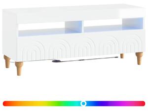 VidaXL LED TV szekrény Magasfényű Fehér Szerelt Fa