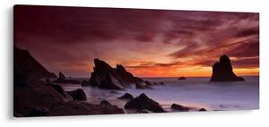 Naplemente a tengerparton képe (120x50 cm)