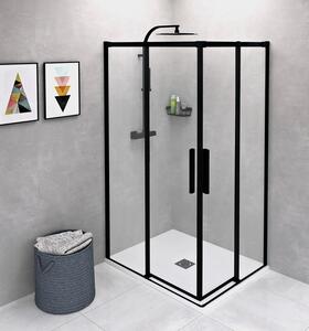 Polysan Polysan, ALTIS LINE BLACK téglalap alakú zuhanyparaván 900x800 mm, bal / jobb változat, sarokbejárat, AL1592BAL1582B