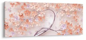 Koral virágok fája - absztrakt (120x50 cm)
