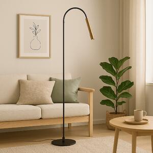 DRILL modern LED állólámpa flexibilis csővel, matt fekete