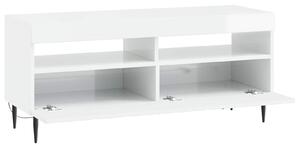 VidaXL LED TV szekrény Magasfényű Fehér Szerelt Fa