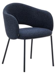 Sötétkék kárpitozott étkezőfotel Maina – Kave Home