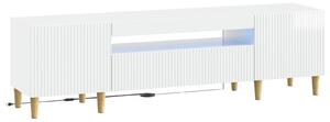 VidaXL LED TV szekrény Magasfényű Fehér Szerelt Fa