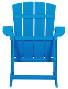 Kék kerti szék lábtartóval ADIRONDACK