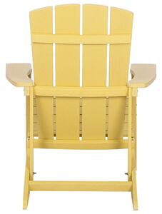 Sárga kerti szék lábtartóval ADIRONDACK