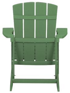 Zöld kerti szék lábtartóval ADIRONDACK