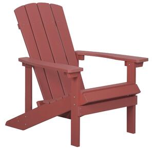 Piros kerti szék lábtartóval ADIRONDACK