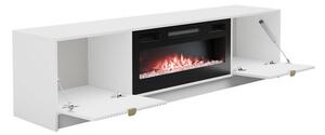 TV szekrény/asztal elektromos kandallóval Rozoma EF (homokbézs)