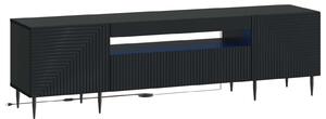 VidaXL LED TV szekrény Fekete Szerelt Fa