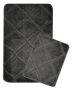 Antracitszürke fürdőszobai kilépő szett 2 db-os 50x80 cm Cizgili – Foutastic