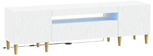 VidaXL LED TV szekrény Fehér Szerelt Fa