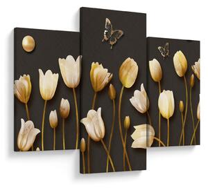 Kép - Tulipánok - absztrakt (90x60 cm)