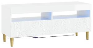 VidaXL LED TV szekrény Magasfényű Fehér Szerelt Fa