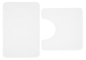 Fehér memóriahab fürdőszobai kilépő szett WC-hez, 2 db-os 50x80 cm Anti-Bacterial – Catherine Lansfield