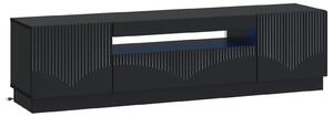 VidaXL LED TV szekrény Fekete Szerelt Fa