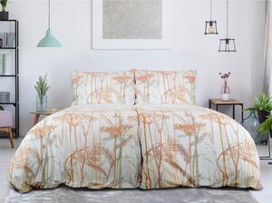 Fehér-terrakotta színű egyszemélyes krepp ágyneműhuzat 140x200 cm Caraway – B.E.S