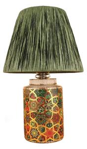 Zöld asztali lámpa papír zsinór búrával (magasság 38 cm) Alev – Opviq lights