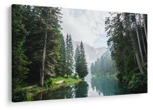Kép az erdei tóról (90x60 cm)