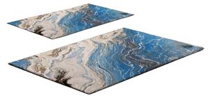 Kék fürdőszobai kilépő szett 2 db-os 60x100 cm – Foutastic
