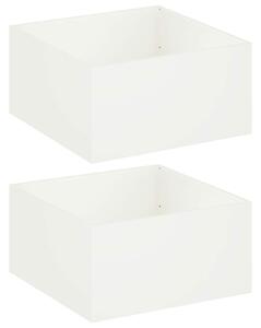 VidaXL Kerti cserép 2 db Fehér 100 x 100 x 40 cm