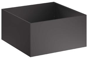 VidaXL Kerti cserép Fekete 100 x 100 x 40 cm Hidegen hengerelt acél