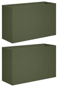 VidaXL Kerti cserép 2 db Olajzöld 80 x 30 x 50 cm