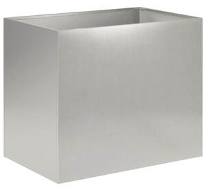 VidaXL Kerti cserép 2 db Ezüst 50 x 40 x 50 cm Rozsdamentes Acél
