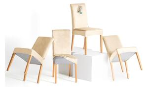 Bézs gumis szék huzat szett 4 db-os 48 cm Sento – Restilo