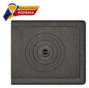 NAGY ÖNTÖTTVAS FŐZŐLAP KÖZÉPSŐ NYÍLÁSSAL + KERET 720 x 635 mm