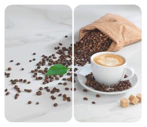 Edzett üveg tűzhely fedőlap szett 2 db-os 52x30 cm Café Aromatica – Maximex