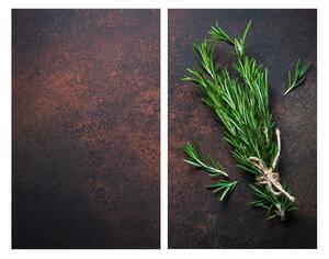 Edzett üveg tűzhely fedőlap szett 2 db-os 52x30 cm Rosemary – Allstar