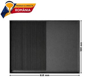 VEGYES ÖNTÖTTVAS FŐZŐLAP PEREMMEL 815 x 590 mm