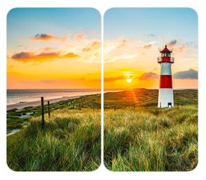 Edzett üveg tűzhely fedőlap szett 2 db-os 52x30 cm Lighthouse – Maximex