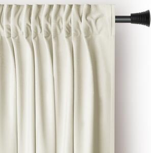 Krémszínű bársony dimout (részleges sötétítő) függöny 140x245 cm Pleat – Restilo
