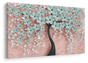 Kép - Pasztell kék virágok (90x60 cm)
