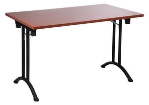 ALB-SC-922-59B összecsukható asztal fekete íves lábbal (160 cm)