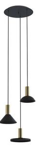 Lámpa Nowodvorski HERMANOS III BLACK/SOLID BRASS 8030