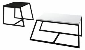 Hanah Home Dohányzóasztal szett White Black Minimal - Fehér, Fekete