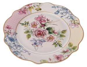 Rózsa porcelán desszert tányér, 19,2 cm