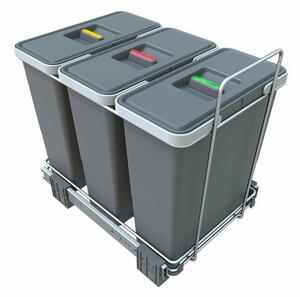 Elletipi ECOFIL beépíthető hulladékgyűjtő ,12 + 12 + 12 l