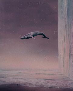 Illusztráció Flying, spacerocket art, (30 x 40 cm)