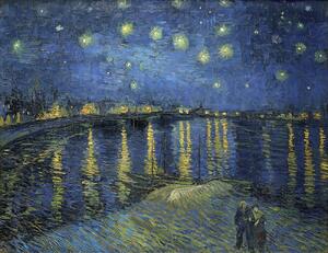 Vincent van Gogh - Festmény reprodukció Csillagos éjszaka a Rhone felett, (40 x 30 cm)