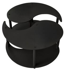 Hanah Home dohányzóasztal szett fekete Jin-jang 2 - fekete