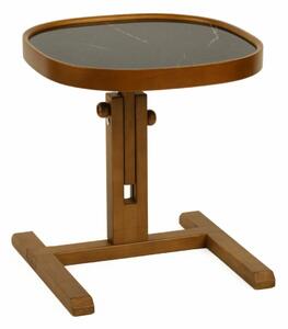 Hanah Home Side Table Walnut Black Marlbe Opus Kare 42 - Walnut, Black Marble