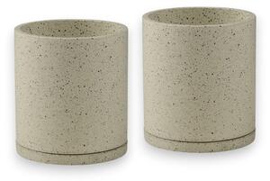 Terrazzo 2 db fehér virágcserép, ø 26 cm - Bonami Selection