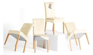 Krémszínű gumis szék huzat szett 4 db-os 48 cm Sento – Restilo