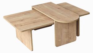 Hanah Home Coffee Table Set Bronze Sapphire Oak Paris - Bronze, Sapphire Oak