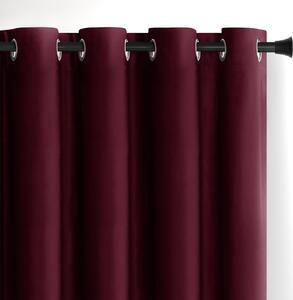 Borvörös bársony dimout (részleges sötétítő) függöny 140x245 cm Eyelets – Restilo
