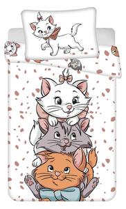 Fehér pamut gyerek ágyneműhuzat babaágyhoz 100x135 cm Marie Cat "Friends" – Jerry Fabrics